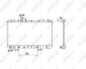 NRF Chladič motora 53580