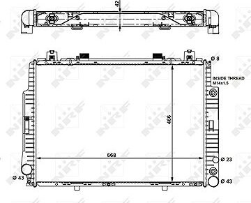 NRF Chladič, chladenie motora 55320