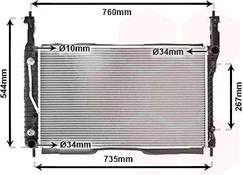 VAN WEZEL chladič, chladenie motora 37002432