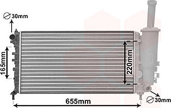 VAN WEZEL Chladič, chladenie motora 17002999