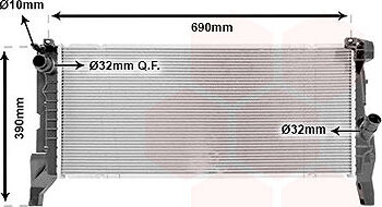 VAN WEZEL chladič, chladenie motora 06012705