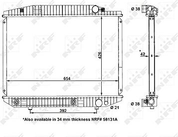 NRF Chladič, chladenie motora 58131