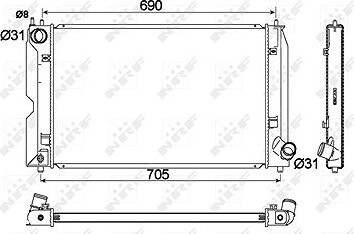 NRF Chladič, chladenie motora 53765