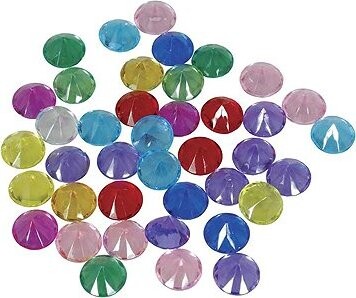 Dekorácia farebné drahokamy – pirát, poklad 50 ks