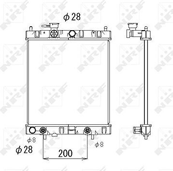 NRF Chladič, chladenie motora 53510