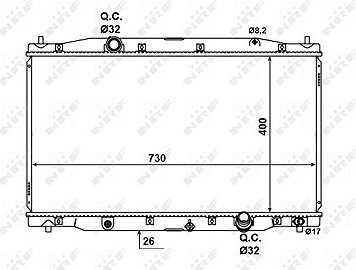 NRF Chladič VODY 58457