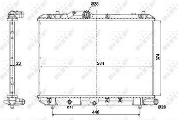 NRF Chladič, chladenie motora 56101