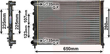 VAN WEZEL Chladič, chladenie motora 01002144