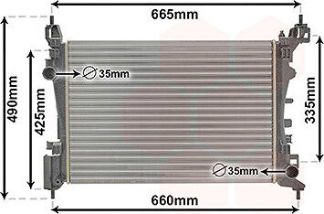 VAN WEZEL chladič, chladenie motora 37002574