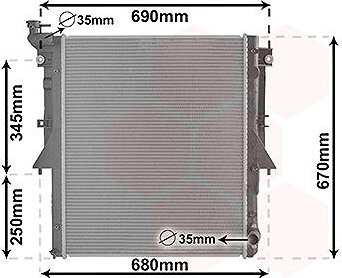 VAN WEZEL chladič, chladenie motora 32012705