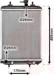 VAN WEZEL chladič, chladenie motora 11002065