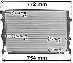 VAN WEZEL chladič, chladenie motora 58002343