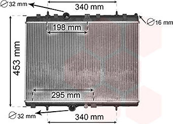 VAN WEZEL chladič, chladenie motora 40002290