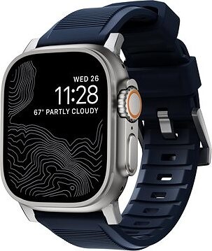 Nomad Rugged Strap Atlantic Blue Apple Watch Ultra 2/1 49 mm 9 / 8 / 7 45 mm / 6 / SE / 5 / 4 44 mm / 3 / 2/ 1 42 mm