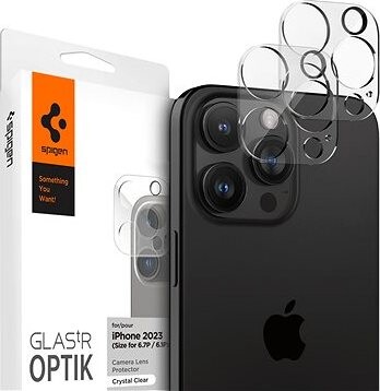 Spigen Glass tR Optik 2 Pack Crystal Clear iPhone 16 Pro/15 Pro/16 Pro Max/15 Pro Max