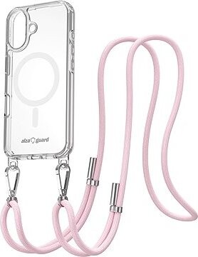 AlzaGuard Luxe Detach Lanyard Case Compatible with MagSafe pre iPhone 17 Pro Max ružový