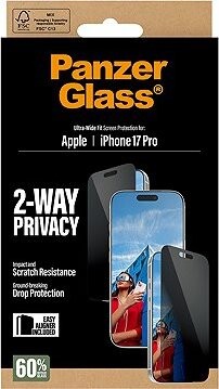 PanzerGlass Privacy Apple iPhone 17 Pro s inštalačným rámčekom