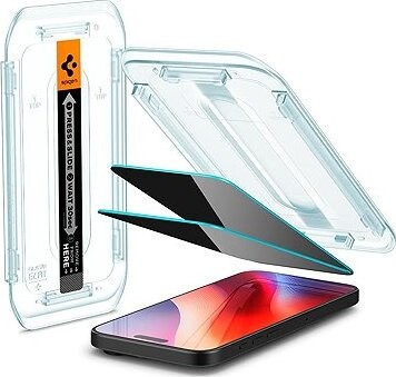 Spigen Glass tR EZ Fit (Privacy) 2 Pack transparency iPhone 16 Pro Max/17 Pro Max