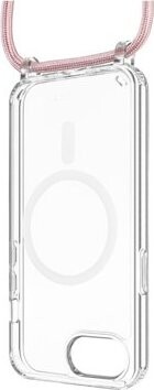 FIXED MagPure Neck s ružovou šnúrkou na krk na Apple iPhone 16e 5G