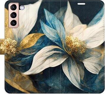 iSaprio flip puzdro Gold Flowers pre Samsung Galaxy S21