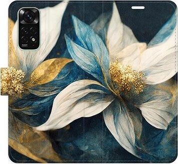 iSaprio flip puzdro Gold Flowers pre Xiaomi Redmi Note 11/Note 11S