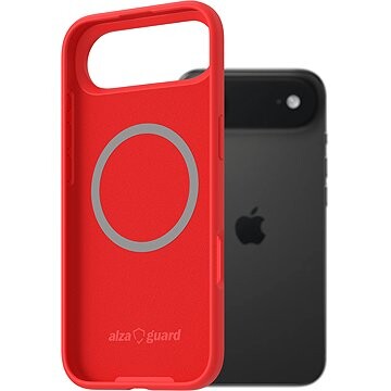AlzaGuard Silicone Case Compatible with Magsafe na iPhone Air červený