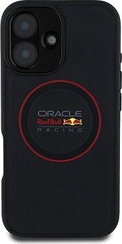 Red Bull PU Leather Red Ring MagSafe Zadný Kryt pre iPhone 16 Plus Navy