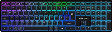 CANYON HKB-W11 EN/CS RGB Dual Mode Wireless Black – CZ