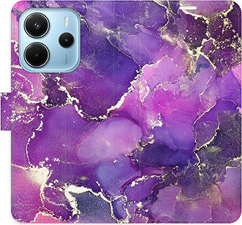 iSaprio Flip puzdro Purple Marble pre Xiaomi Redmi Note 14