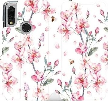 Flipové puzdro na mobil Xiaomi Redmi 7 – M124S Ružové kvety