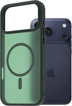 AlzaGuard Matte Case Compatible with Magsafe pre iPhone 17 Pro Max tmavo zelený