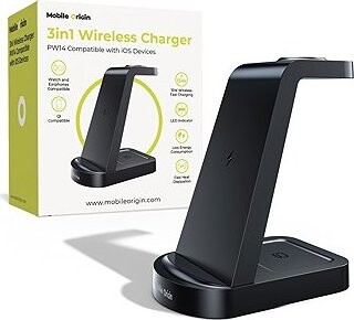 Mobile Origin 3in1 Wireless Charger PW14 iPhone Compatible