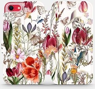 Mobiwear Flip puzdro na mobil Apple iPhone SE 2020 – MP01S Rozkvitnutá lúka