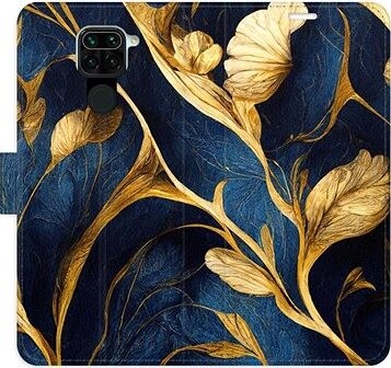 iSaprio flip puzdro GoldBlue pre Xiaomi Redmi Note 9