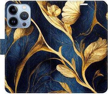 iSaprio flip puzdro GoldBlue pre iPhone 13 Pro