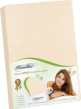 BELLATEX J6 Prestieradlo Jersey 160 × 200 cm, smotanové