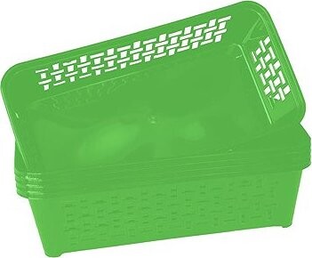 DuraHome Košík, DOMINO 3, zelený, 5 ks