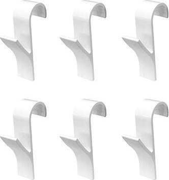 DuraHome Háčik na kúpeľňový radiátor, biely 6 ks