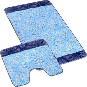 Bellatex Súprava Bany 60 × 100 cm + 60 × 50 cm 810/003 vzor lúče modrá