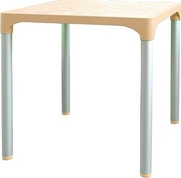 MEGA PLAST VIVA 72 × 72 × 72 cm, AL nohy, krémový