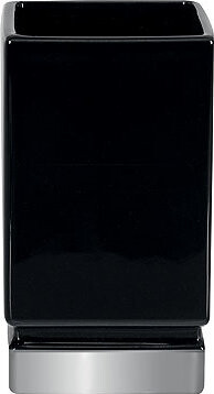 Spirella Pohárik na kefky ROMA, strieborný podstavec, čierna keramika