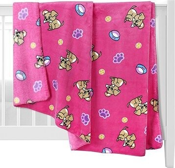 BELLATEX Ella 2513/183 100 × 150 cm, šteniatko na ružovej