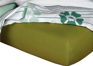 Dadka Džersej prestieradlo olivová 90 × 200 × 18 cm