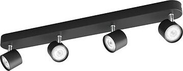 Philips Star bodové LED svietidlo 4× 4,5 W, 2000 lm, 2700 K, IP20, stmievateľné, čierne