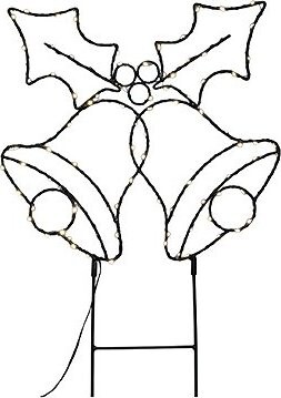 Solight LED vonkajšia dekorácia zvončeky, 100× LED, časovač, 55 cm