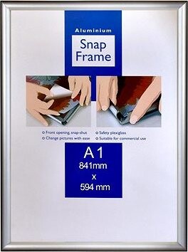 TRADAG Klaprám A1 (59,4 × 84,1 cm), strieborný