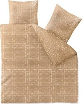 TEXTILOMANIE Obliečky z renforcé bavlny MARIT béžové 2 ks 80 × 80 cm/200 × 220 cm