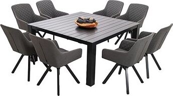 DOPPLER Luxusná záhradná súprava PRATO PARIS otočná sivá 8 + 1