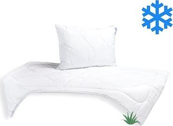 Brotex Zimná Súprava, prikrývka Aloe Vera 140 × 200 cm 1300 g + Vankúš Unico AloeVera 70 × 90 cm 900 g