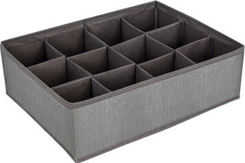 HomeLife Organizér do zásuvky 12 priehradiek, antracit
